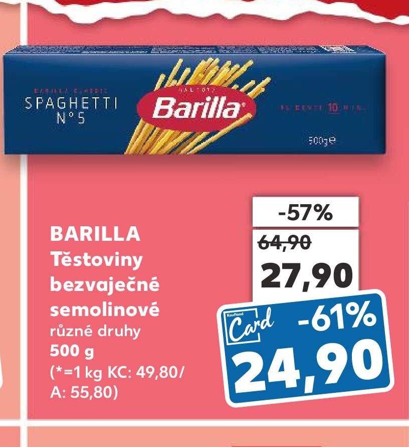 BARILLA Těstoviny bezvaječné - Kaufland aktualniletaky.eu