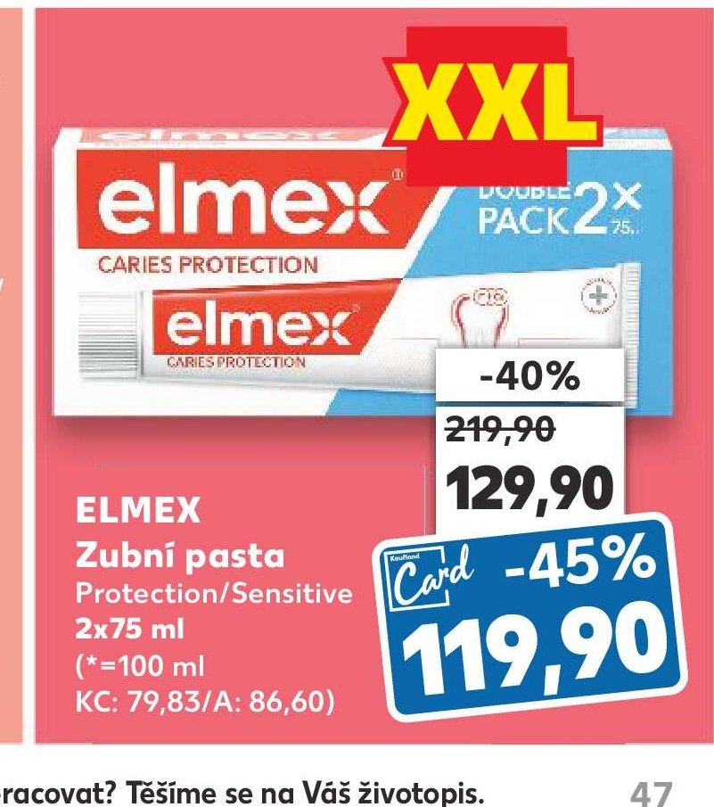 ELMEX Zubní pasta Protection/Sensitive - Kaufland aktualniletaky.eu