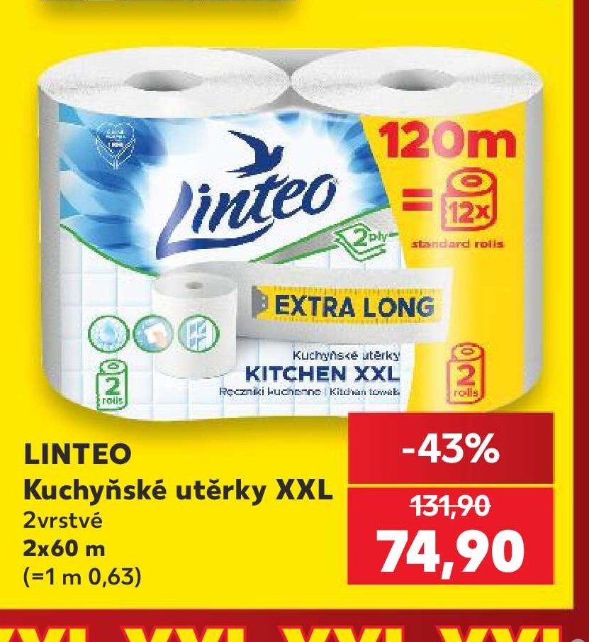 LINTEO Kuchyňské utěrky XXL - Kaufland aktualniletaky.eu