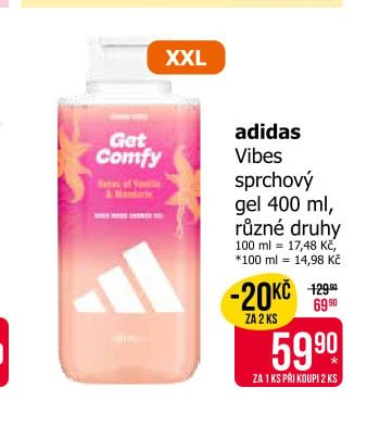 Adidas Vibes sprchový gel 400 ml, různé druhy