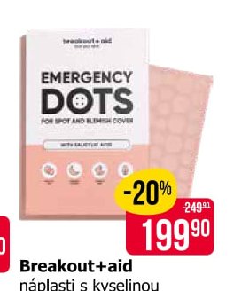 Breakout+aid náplasti s kyselinou salicylovou 72 ks