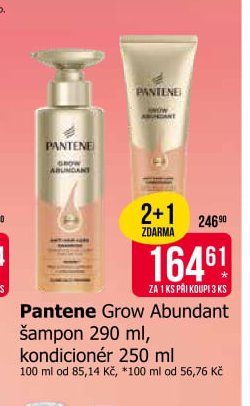 Pantene Grow Abundant šampon 290 ml, kondicionér 250 ml