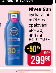 Nivea Sun hydratační mléko na opalování SPF 30
