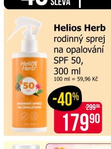 Helios Herb rodinný sprej na opalování SPF 50