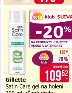 Gillette Satin Care gel na holení