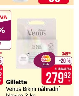 Gillette Venus Bikini náhradní hlavice 3 ks