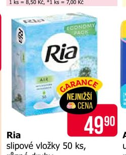 Ria slipové vložky 50 ks