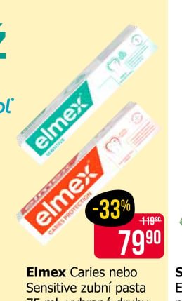 Elmex Caries nebo Sensitive zubní pasta 75 ml