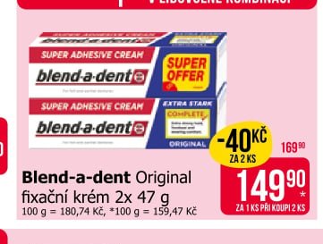 Blend-a-dent Original fixační krém 2x 47 g