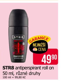 STR8 antiperspirant roll on 50 ml, různé druhy