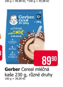 Gerber Cereal mléčná kaše