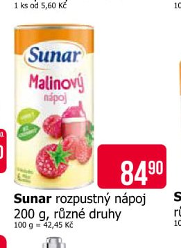 Sunar rozpustný nápoj