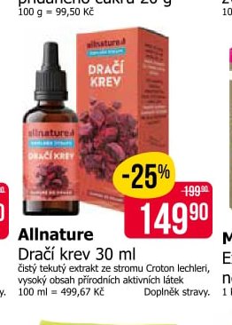 Allnature Dračí krev 30 ml