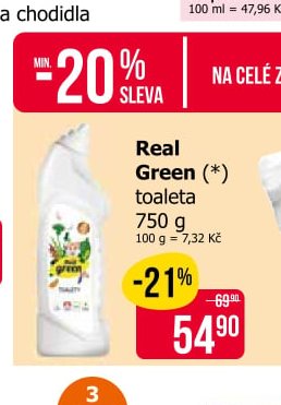 Real Green (*) toaleta 750 g