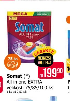 Somat All in one EXTRA tablety 75/85/100 ks
