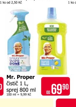 Mr. Proper čistič 1 L, sprej 800 ml