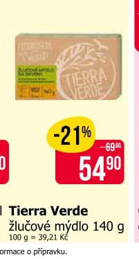 Tierra Verde žlučové mýdlo 140 g