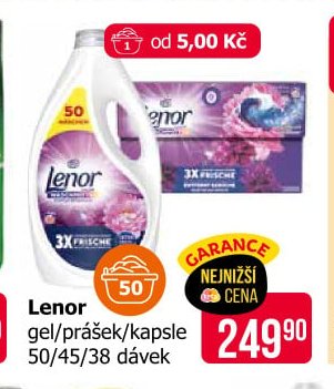 Lenor gel/prášek/kapsle 50/45/38 dávek