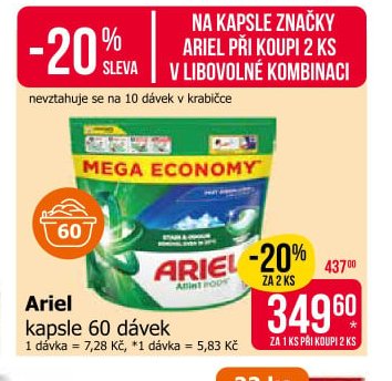 Ariel kapsle 60 dávek