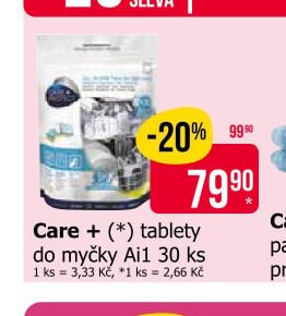 Care + (*) tablety do myčky Ai1 30 ks