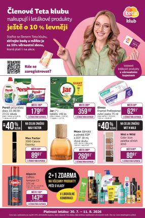 aktuální leták Teta drogerie 30.7.2026-11.8.2026