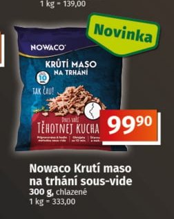Nowaco Krutí maso na trhání sous-vide