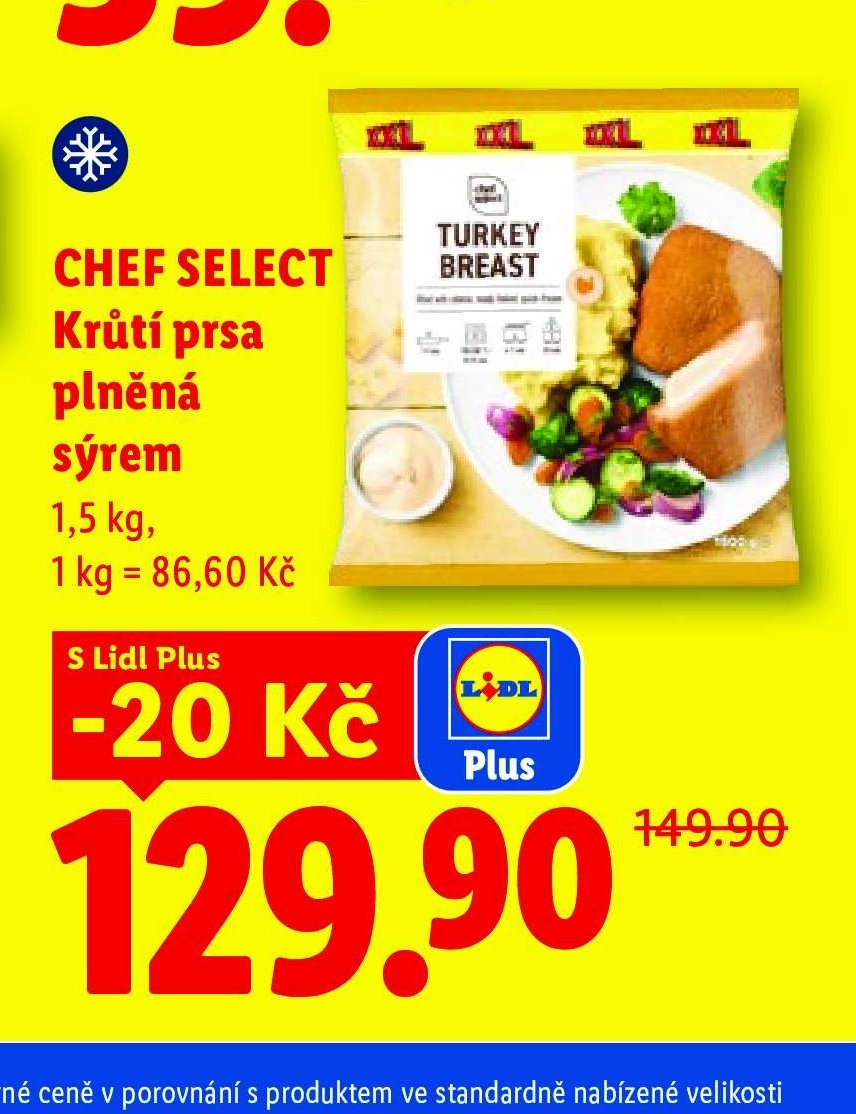 CHEF SELECT Krůtí prsa plněná sýrem