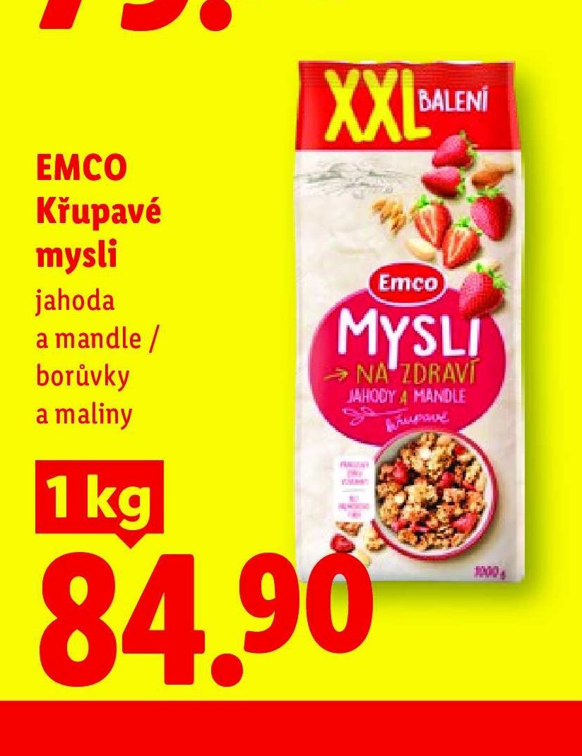 EMCO Křupavé mysli jahoda a mandle / borůvky a maliny