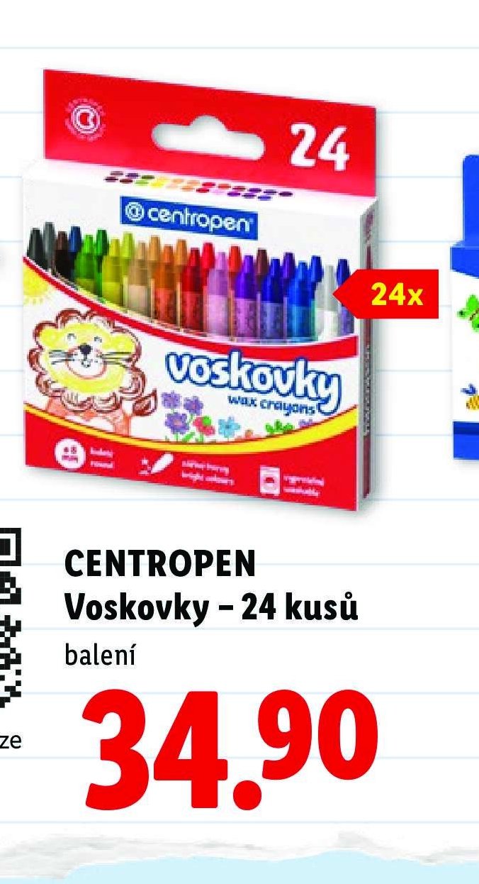CENTROPEN Voskovky - 24 kusů