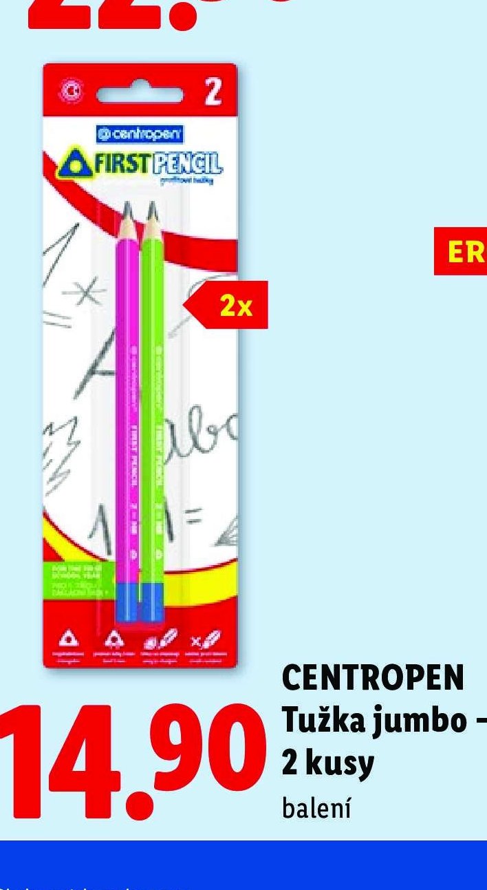 CENTROPEN Tužka jumbo - 2 kusy