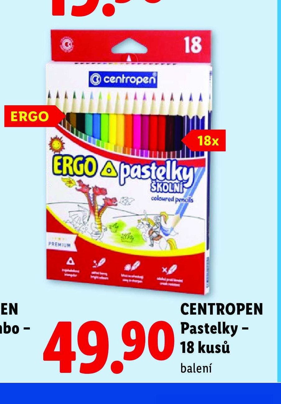CENTROPEN Pastelky - 18 kusů