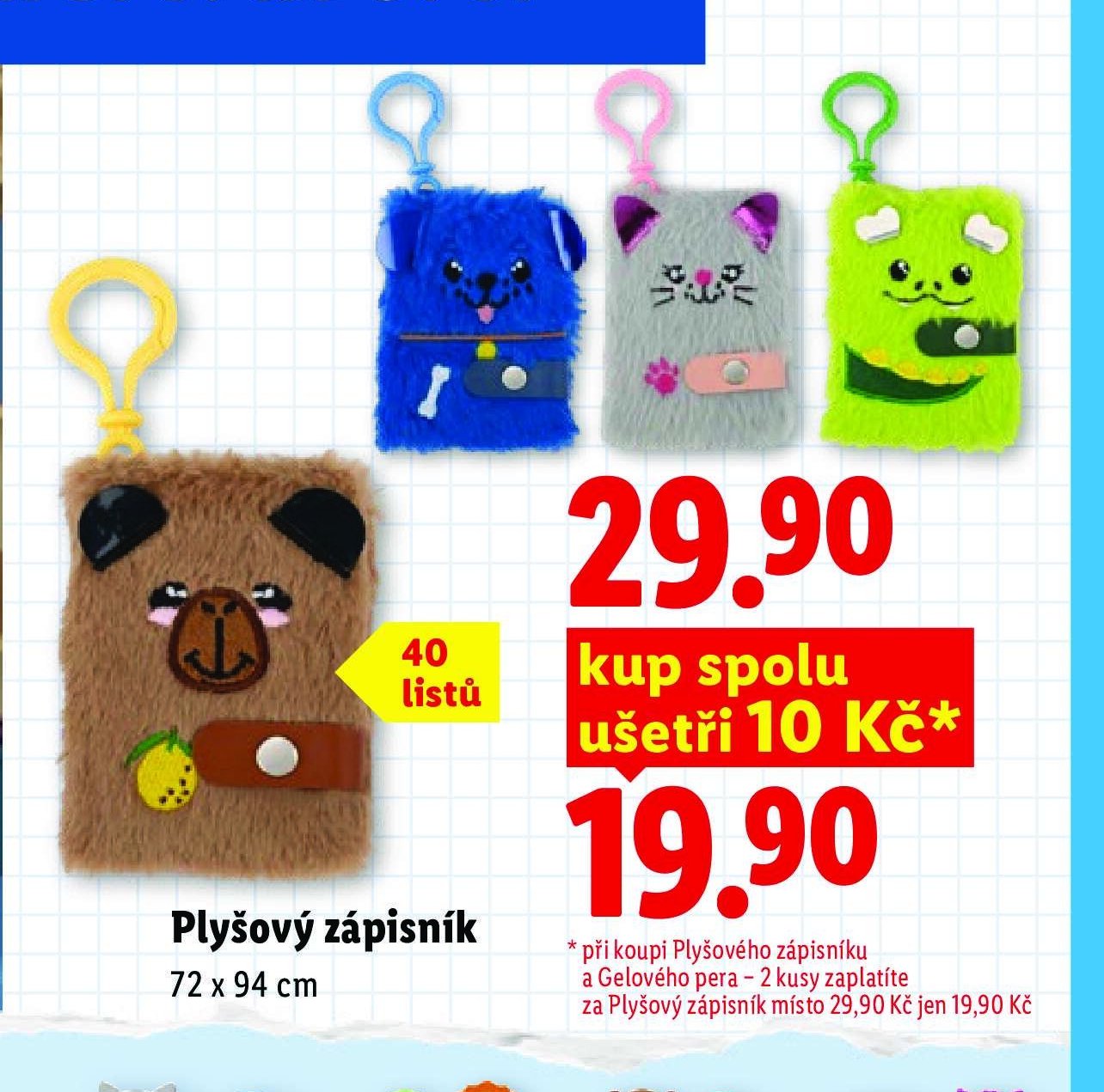 Plyšový zápisník