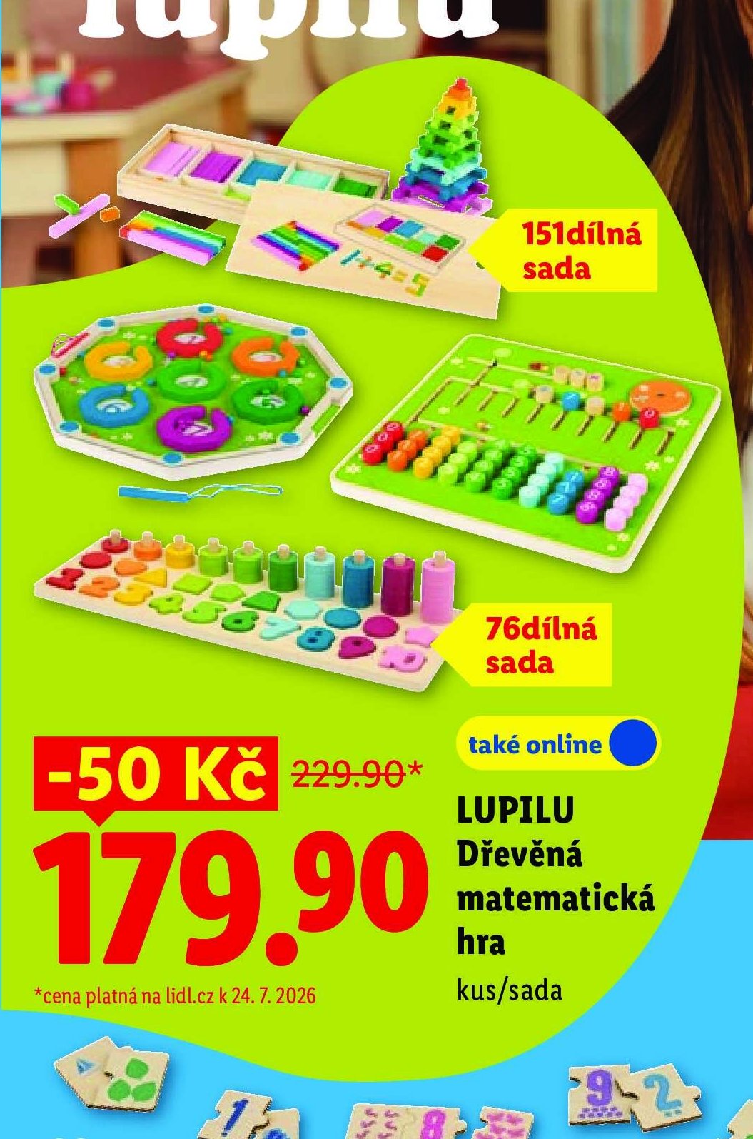 LUPILU Dřevěná matematická hra