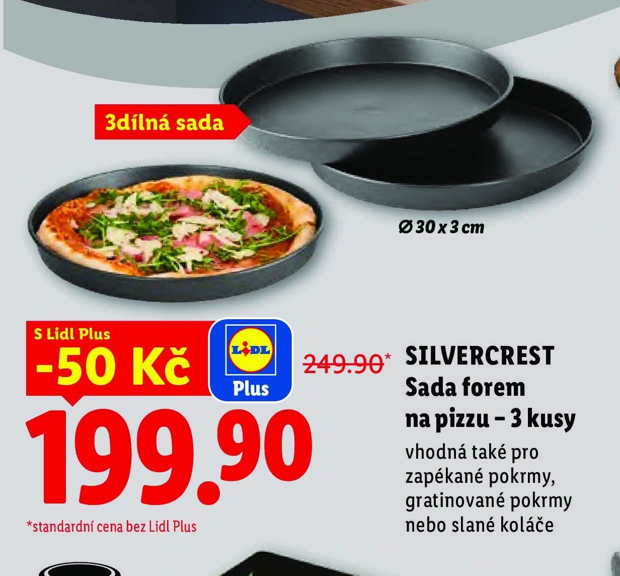 SILVERCREST Sada forem na pizzu – 3 kusy