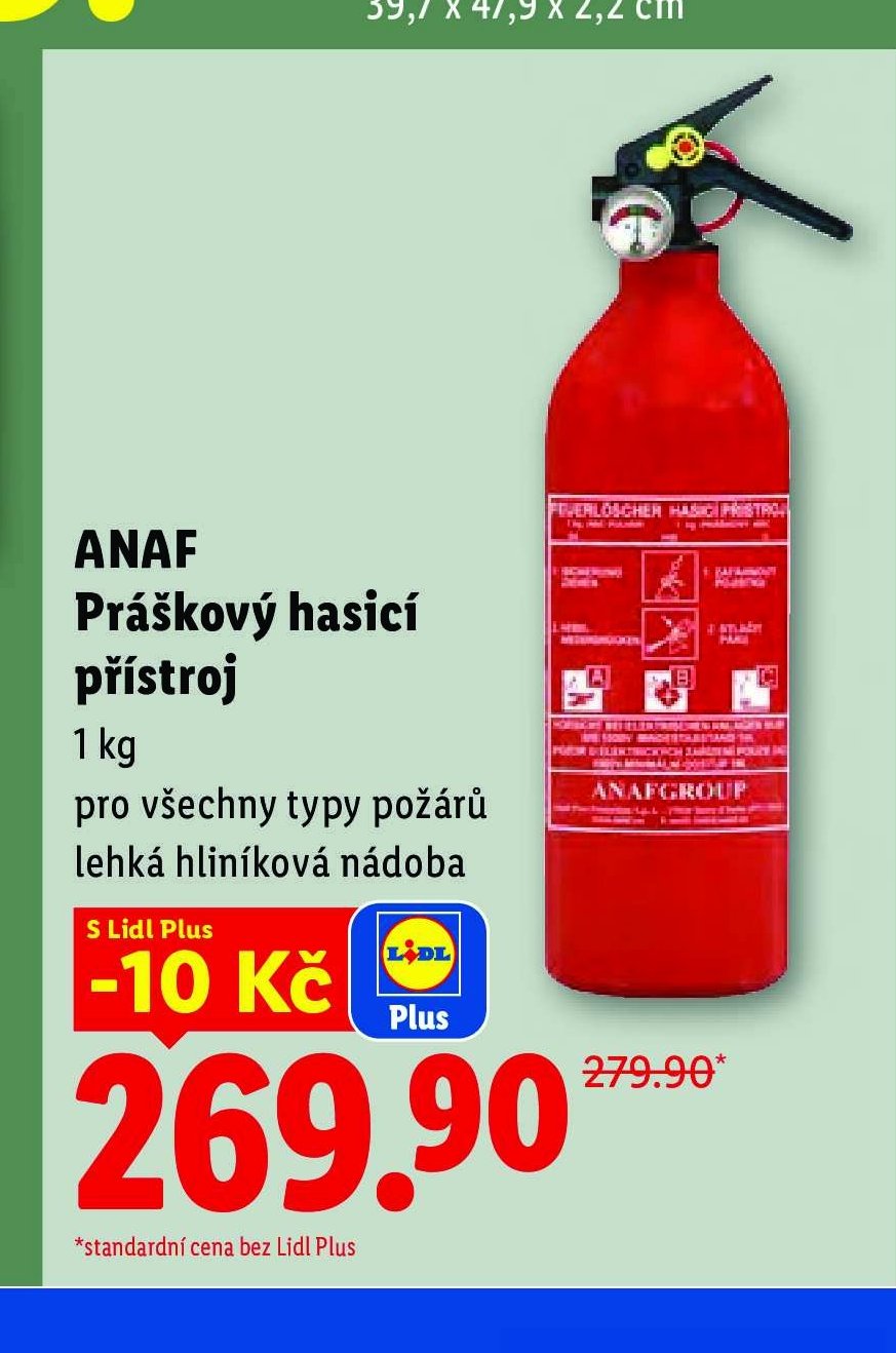 ANAF Práškový hasicí přístroj