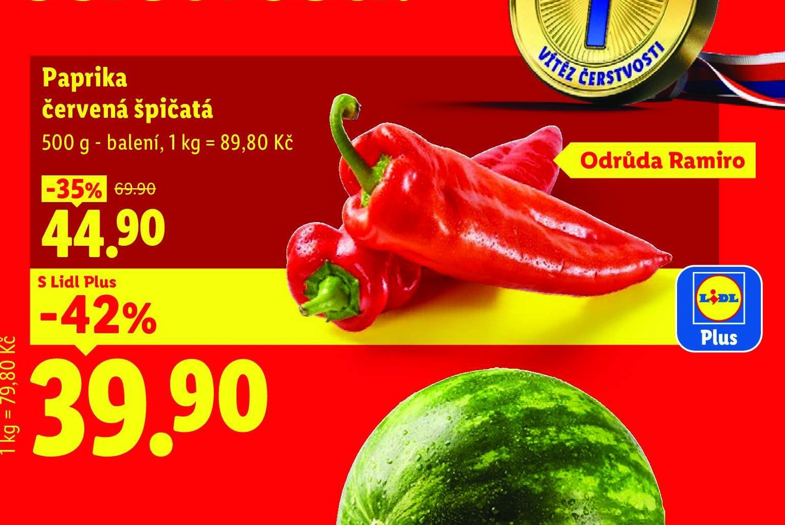 Paprika červená špičatá
