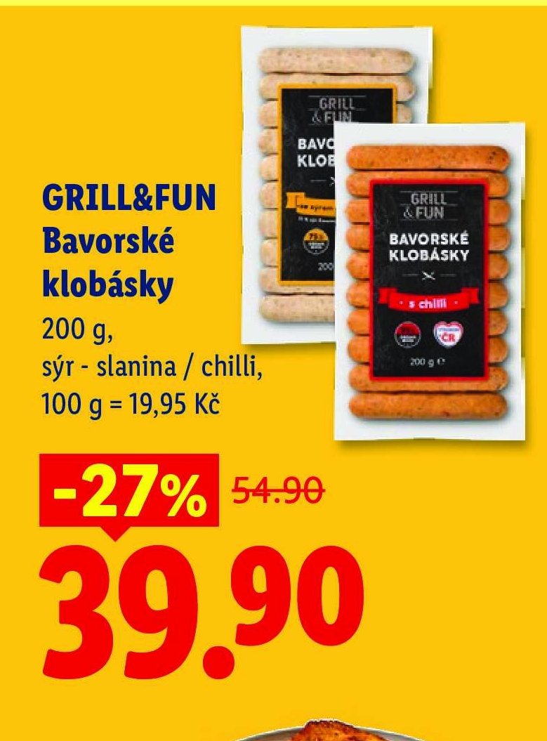 GRILL&FUN Bavorské klobásky