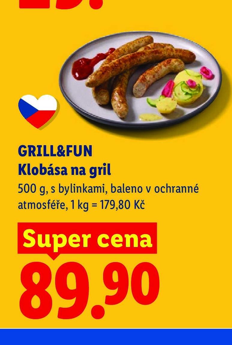 GRILL&FUN Klobása na gril