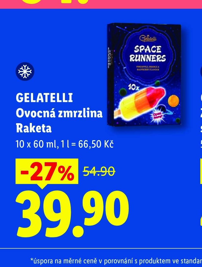 GELATELLI Ovocná zmrzlina Raketa