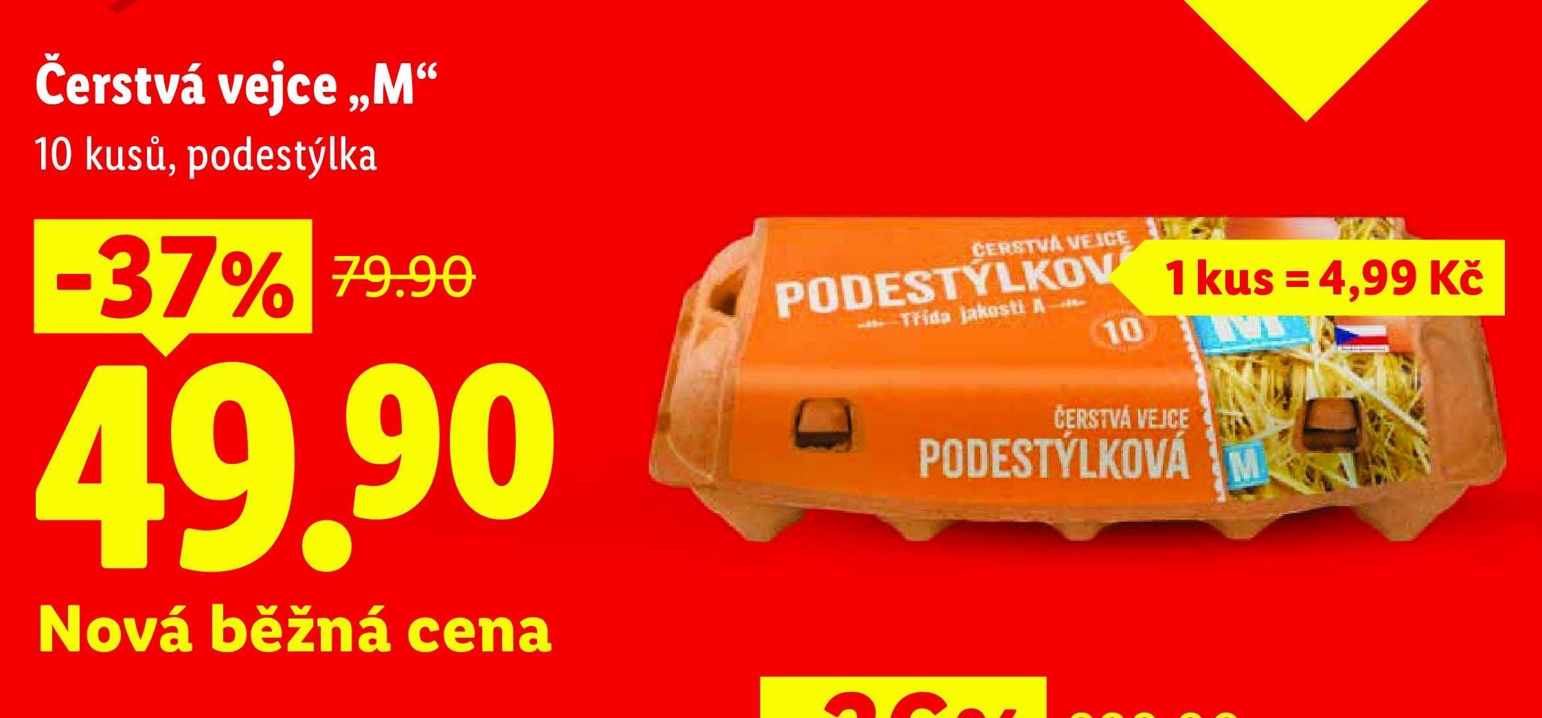 Čerstvá vejce „M“ 10 kusů, podestýlka
