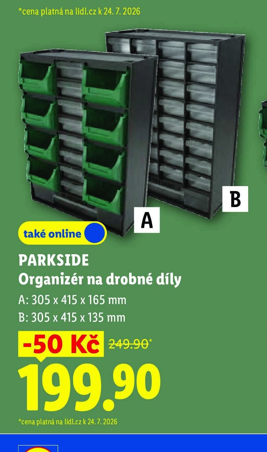 PARKSIDE Organizér na drobné díly (A: 305 x 415 x 165 mm, B: 305 x 415 x 135 mm)