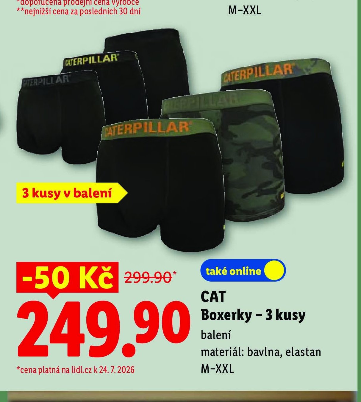 CAT Boxerky – 3 kusy