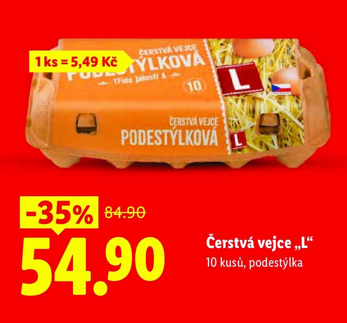 Čerstvá vejce „L“