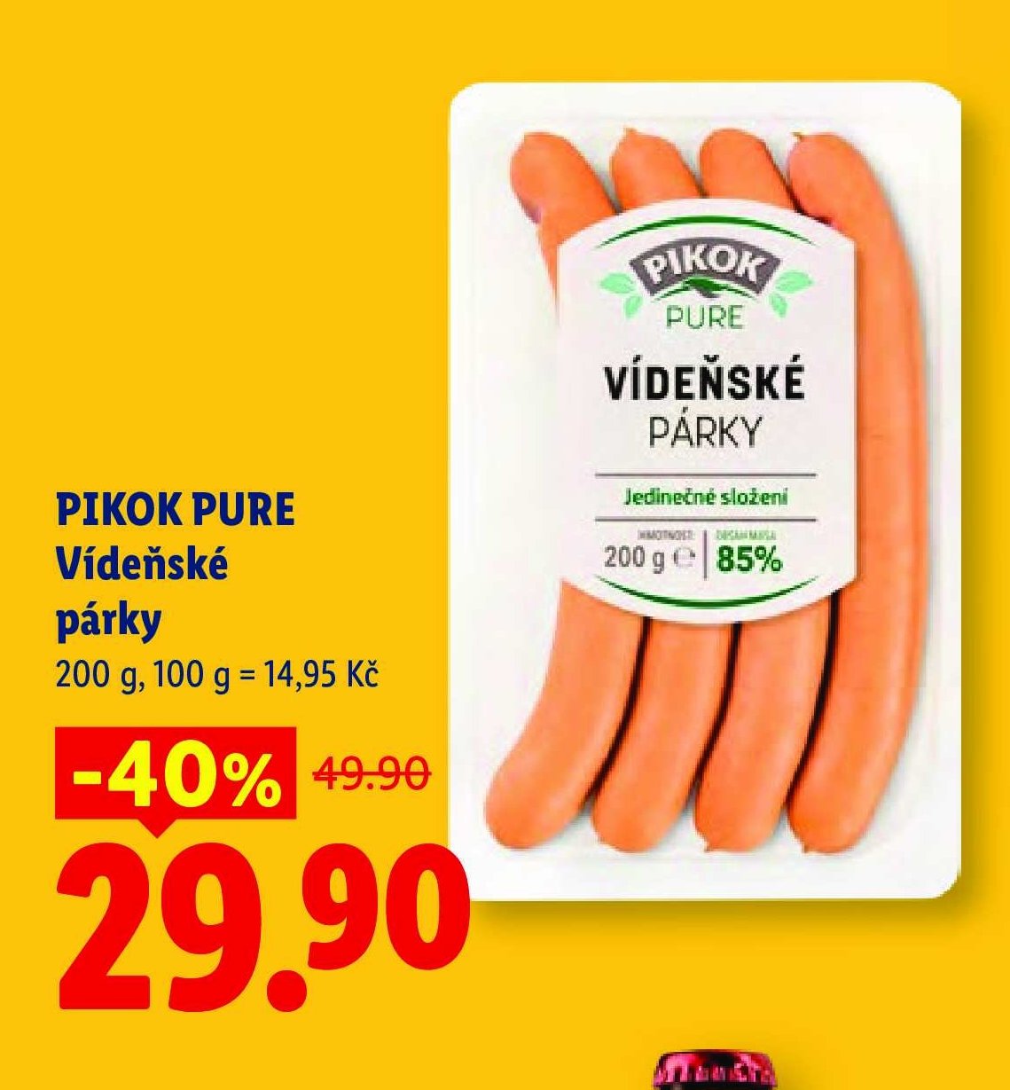 PIKOK PURE Vídeňské párky
