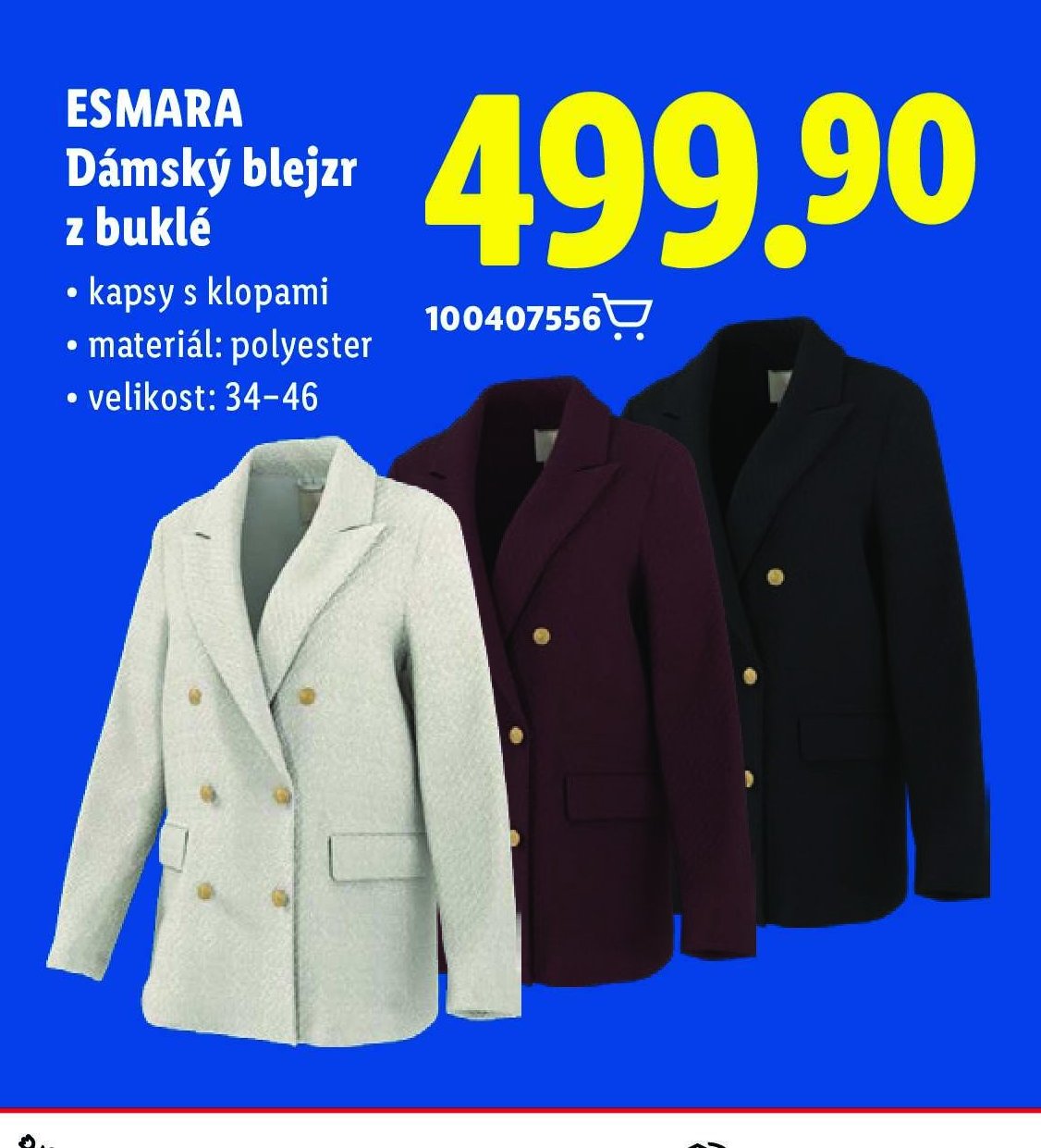 ESMARA Dámský blejzr z buklé