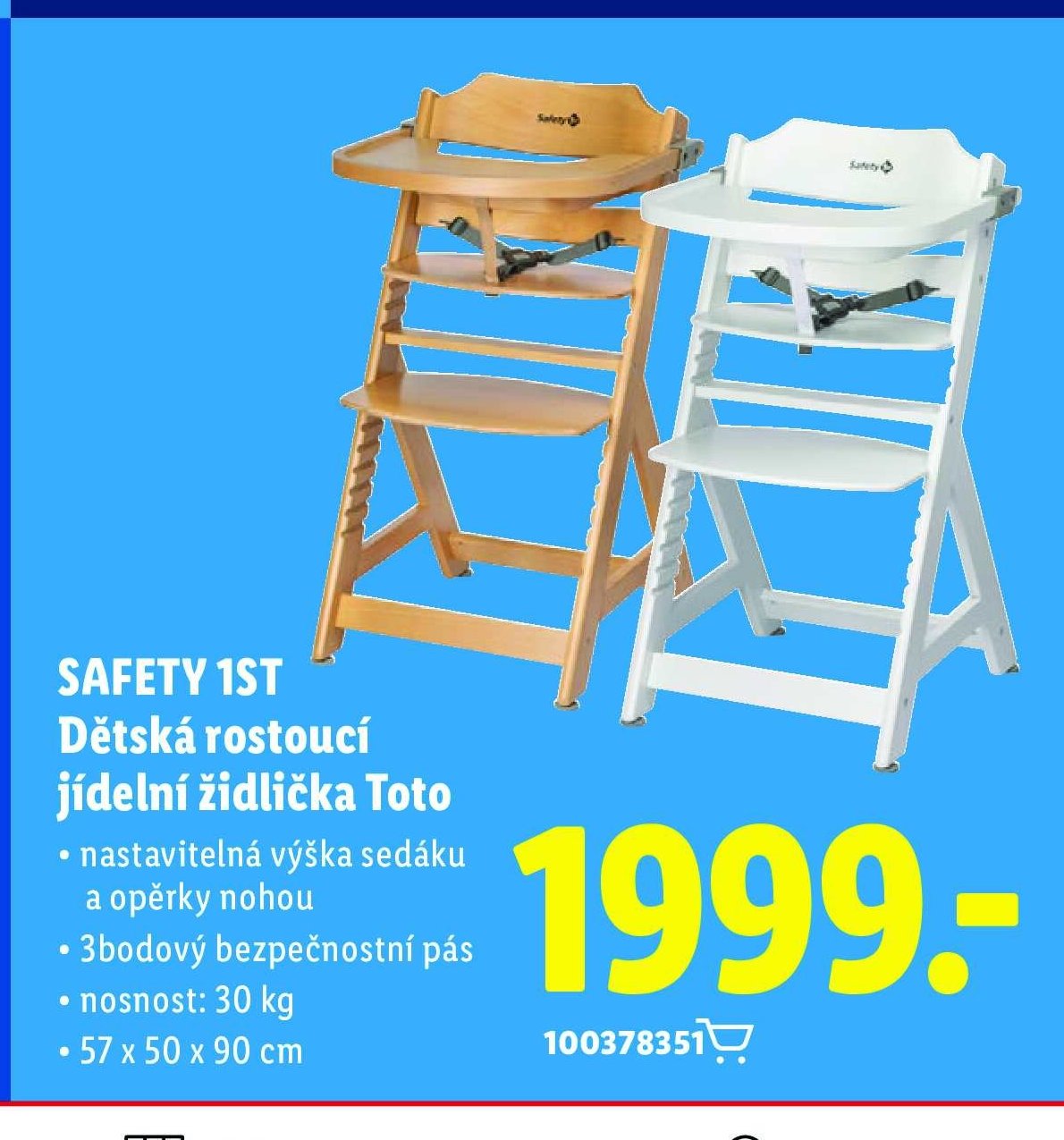 SAFETY 1ST Dětská rostoucí jídelní židlička Toto