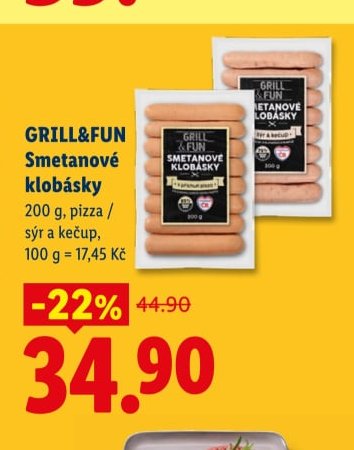 GRILL&FUN Smetanové klobásky