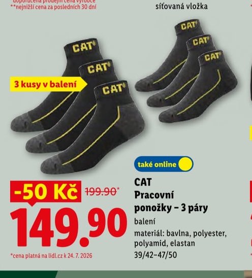 CAT Pracovní ponožky – 3 páry