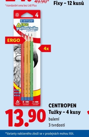 CENTROPEN Tužky – 4 kusy