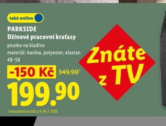 PARKSIDE Džínové pracovní kraťasy